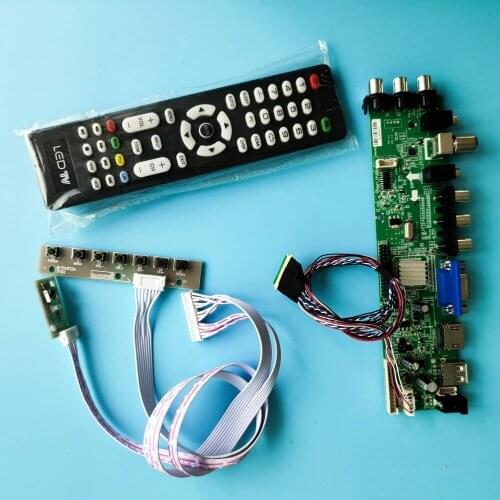Kit For N133B6-L26 HDMI AV LED USB VGA TV DVB-T DVB-T2 40pin board digital Signal controller 1366X768 13.3" remote Panel LCD