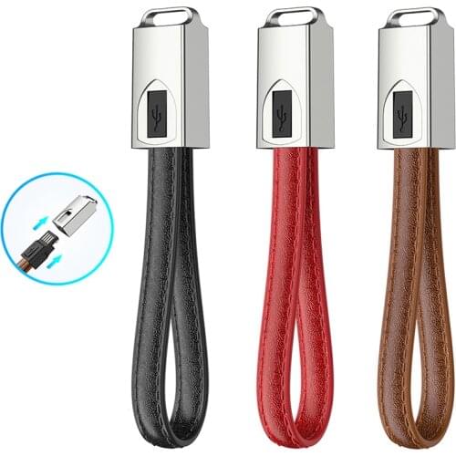 Mini Keychain USB Cable Portable Smartphone Charger Micro USB Type C 8 Pin Charging Wire For iPhone 12 11 Xiaomi 11 Huawei P40