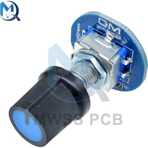 5V Rotary Encoder Module Brick Sensor Development Board Electronic Round Audio Rotating Potentiometer With Knob Cap For Arduino