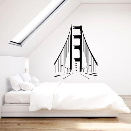 Golden Gate Bridge Wall Decal America Attractions California Modern Vinyl Window Stickers Living Room Bedroom Home Decor Q719