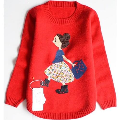 2016 new spring autumn Girls Kids Little girl thickening girl sweater comfortable cute baby Clothes Children Clothing 5-12 year