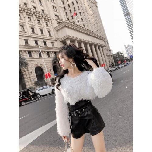 2020 autumn new round neck versatile lazy Pullover Sweater