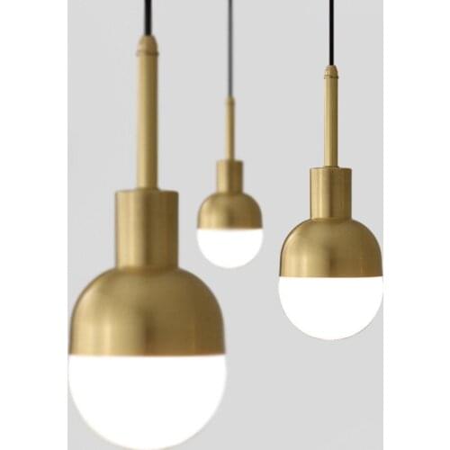 New Pendant Light Gold Metal Fixture Brass Suspension Light For Living Room Cafe Restaurant Bar Home Lighting Art Deron H113