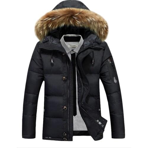 -30 Degree White Duck Down Parkas Jacket Men Winter Jacket Thick Warm Snow Parka Hombre Jacket Windbreaker Men Hooded Parkas
