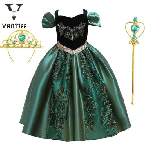 Princess Dresses for Girls Halloween and Christmas Costume Off -Shoulder Dress Birthday Party Clothing Beauty Wedding Dress
