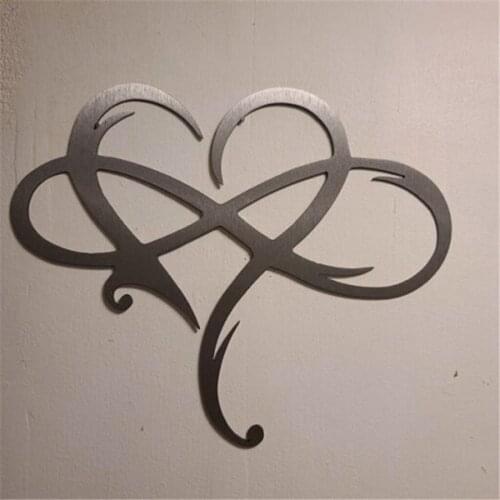 Antique Wrought Iron Heart Wall Decor Hallway Yard Rustic Hanging Decoration