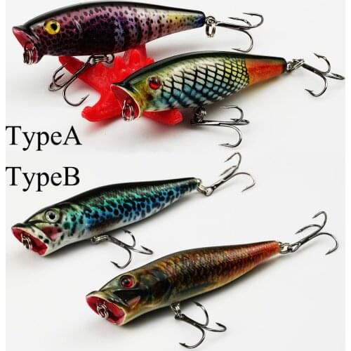 1PCS Popper Fishing Lures Topwater Popper Bait 8 Color Hard Bait Artificial Wobblers Plastic Fishing Accessories For Fishing