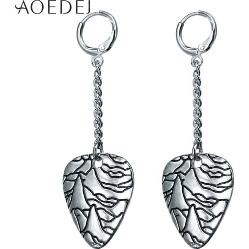 AOEDEJ Heart Hoop Earrings Hip Hop Boys Steel Color Punk Rock Korean Earrings 2 Pcs Vintage Earrings For Men Women Jewelry 2019