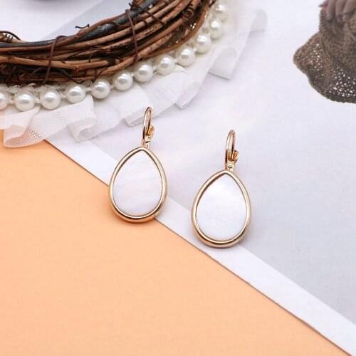 Teardrop Shell Earrings Simple New Design For Women Girls