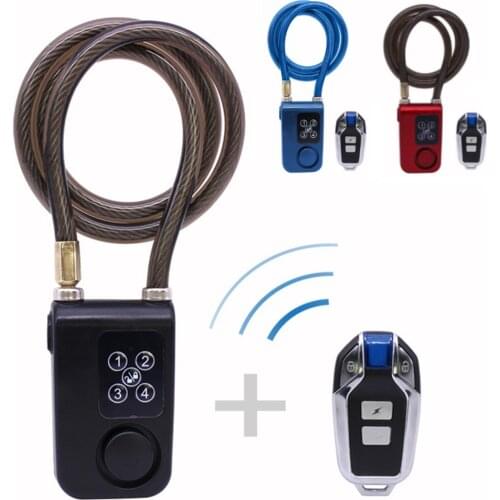 Password Anti-Theft Bluetooth Smart Bike Lock Wireless Remote Control Portable Bicycle Cycling Security Alarm for Outdoor Bikes