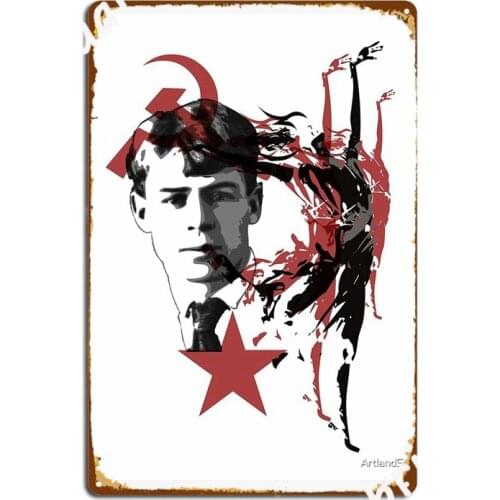 Soviet Era Art: Sergei Esenin Isadora Metal Signs Wall pub Club Bar Custom Plaques Tin sign Posters