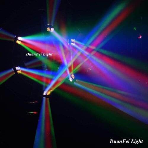 10 unites 8x10w beam led moving head rgbw 4in1 lyre cube double wheel moving lamp dj beam club light