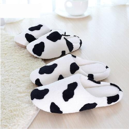 Women Faux Fur Slippers Warm Plush Soft Suede Sole Lovers Indoor Slipper Quiet Super Light Female Winter Home Floor Shoes SH456