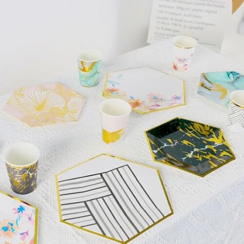 Birthday Party Decorations Disposable Paper Cup Plate Picnic Autumn Outing Plate Dessert Table Cake Printing Gender Reveal