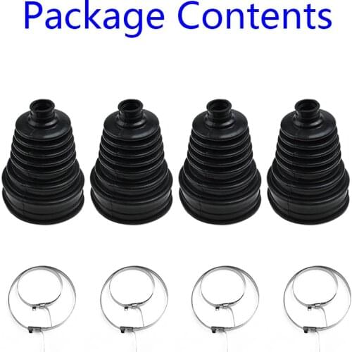 4pcs Universal Silicone Constant Speed CV Boot Joint Dust Kit Cover Universal Ball Round Clamp Car Accessories CV Joint Boot