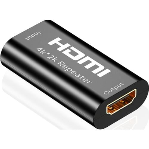 4K*2K HDMI-compatible Repeater Extender 3D Adapter Signal Amplifier Booster Female to Female for HDTV HDMI-compatible Extender