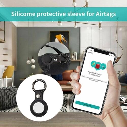 Protective Cover for AirTags Shockproof PU Leather Case Shell Location Tracker Protector AirTags Bluetooth Tracker Accessories