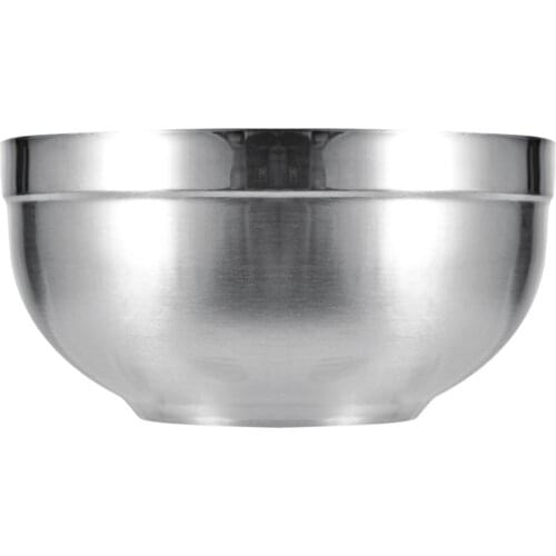 1pcs Stainless Steel Bowl Double Layer Insulation Noodles Soup Rice Bowl Fruit Bowl Food Container Bowl Home Kitchen Accessories