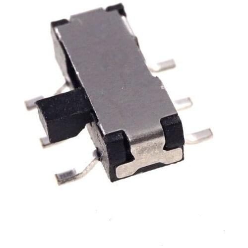 5pcs Miniature Slide Switch 6 Pin 2P2T DPDT Surface Mount SMT Right Angle PCB Solder Knob 2.0mm