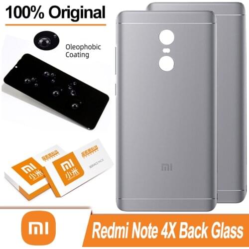 100% Original Back Housing for Xiaomi Redmi Note 4X Back Cover Battery Glass Rear Repair Parts