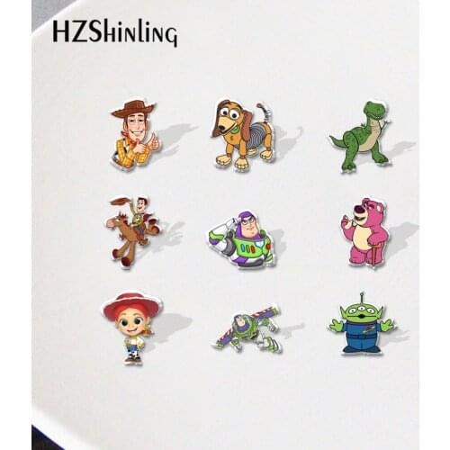 2021 toy story Acrylic Lapel Pins Cartoon Badges Resin Epoxy Pins Deco for Jewelry Accessories