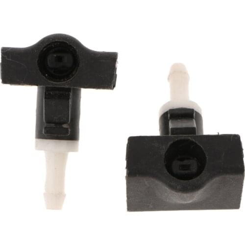 2X Auto Car Windshield Washer Sprayer Nozzle Black For NISSAN Maxima 09-15