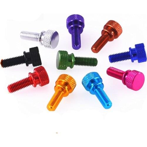 3pcs M6 aluminum alloy pineapple pattern steps hand screws high head large flat headel handel screw color bolts 14mm length
