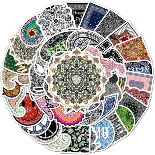 50Pcs Paisley Stickers Packs Waterproof Skateboard Suitcase Guitar Graffiti Decals Pasters Kid Toy