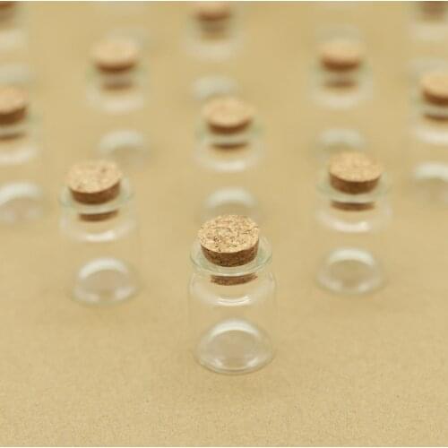 6 pcs/lot 5ml 22*30mm Small Glass Jars Test Tube Tiny Container Mini Transparent Glass Vial Bottles Stopper Wedding DiY Gift
