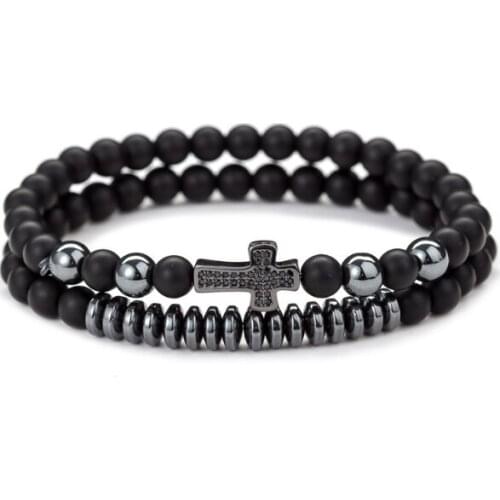 Cross 8mm bohemian multicolor Agate beads Chakra Reiki Buddha Yoga Bracelet elastic adjustable Volcanic Stone Bangles ryg23