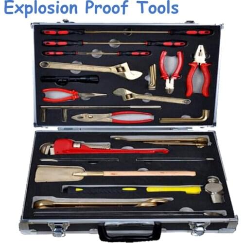 Antiscintilla Instruments of Combination Sets With Adjustable Wrench - 36pcs Copper Alloy Hand Tools ex Proof and Safety