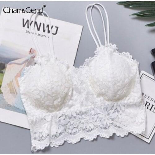 Sexy Lace Tube Top Gathering With Chest Pad Women Bra Breathable Shockproof No Rims Bra Push Up Bra Bralette Intimates
