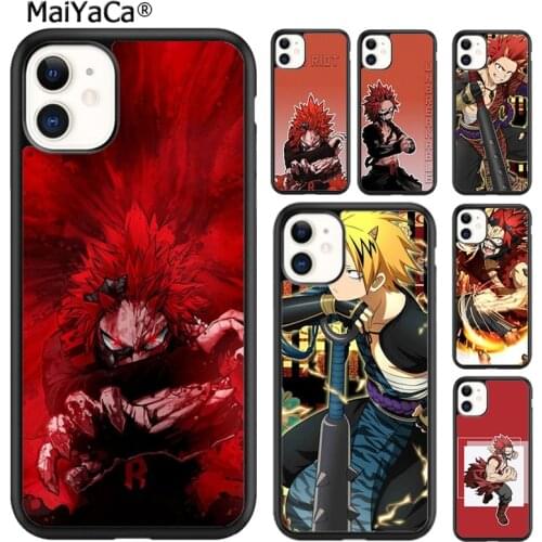 MaiYaCa kirishima eijirou My Hero Academia Phone Case For iPhone SE 6 6s 7 8 plus X XR XS 11 12 pro max Samsung Galaxy S8 S9 S10