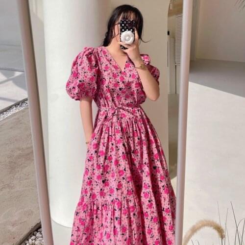 Floral Puff Sleeve Dress