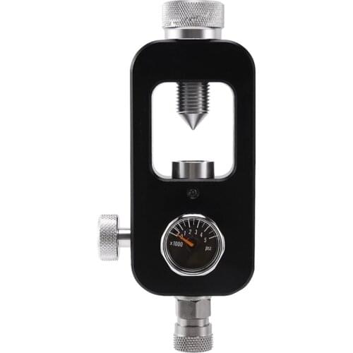 Diving Scuba Filling Adapters Inflatable Valve Gas Cylinder Converter Diving G5/8 8MM Female Head 5000 PSI Meter