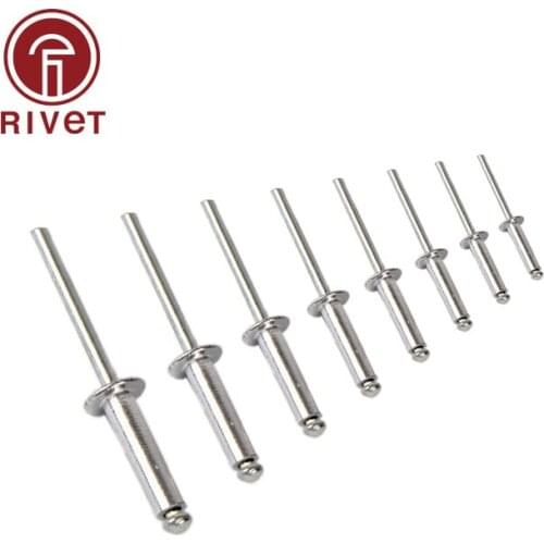 DIN DEN ISO 15977 M6/M5 Aluminum And Steel Blind Rivet Breakstem Fasteners Round Head Open End Dome Pop Rivet High Quality