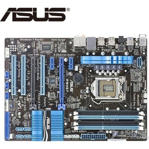 For ASUS P8H67 original motherboard for DDR3 LGA 1155 for I3 I5 I7 CPU USB2.0 USB3.0 32GB H67 used Desktop Motherboard