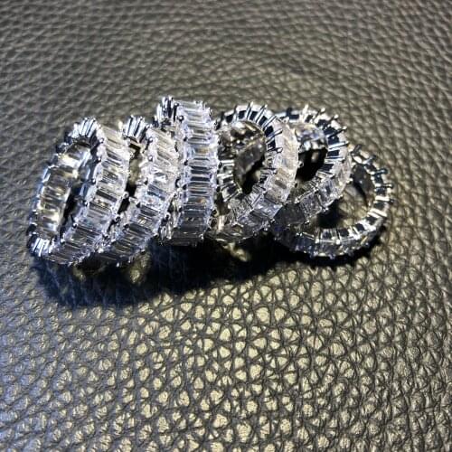 20201 ice set zircon tennis ring men women hip hop jewelry