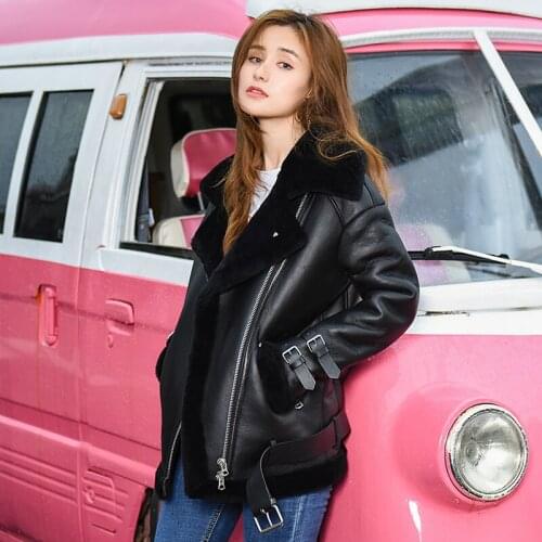 Fur Korean Winter Coat Women Sheep Shearling Real Leather Jacket Abrigos Mujer Invierno 2020 ZHWQ1093101 YY644