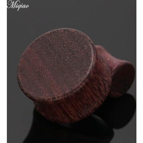 Miqiao 2pc Solid Violet Wood Ear Gauges Expander New Fashion Ear Plug Tunnels Body Piercing Jewelry 8-20mm