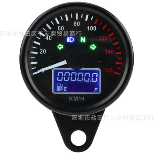 Motorcycle Led Lcd Digital Tachometer Speedometer Speedometer Oil Quantity Steering Gear Integrated Instrument 160km
