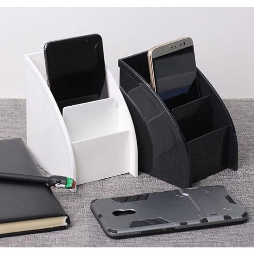 Desktop Remote Control Storage Box Multi Grid Storage Container Sundries Organizer For Home Class 3 Storage Box Tea Table Items