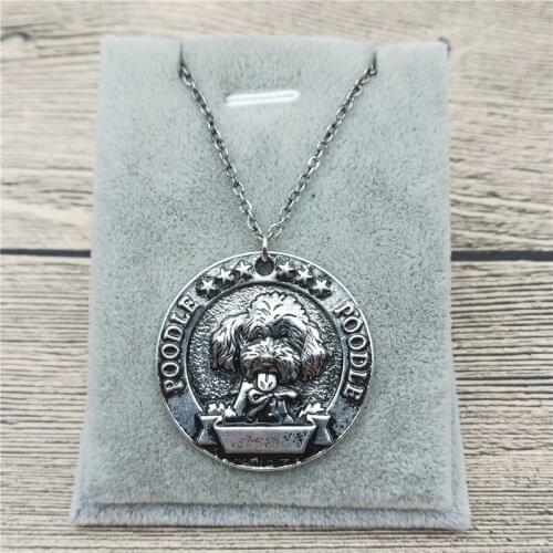 New French Poodle Necklace Classic Style Pet Jewellery Fashion Animal Jewellery French Poodle Pendant Necklace Women