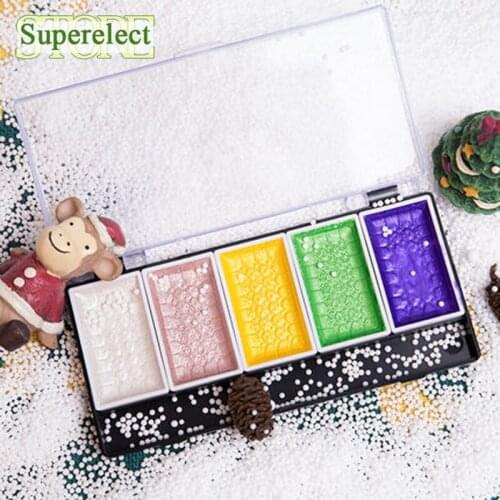Superior Metallic Pearl Watercolor 5/8Color Pigment Set Gold Paint With Waterbrush for Artist Painting Drawing Watercolor Paper