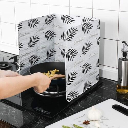 Splash Guard Cooking Frying Oil Splash Screen Cover Oil Insulation Board Aluminum Foil Fold Able Kitchen Protection Screen