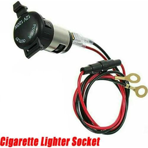 Cigarette Lighter Socket Car Marine Motorcycle Lighter Socket Power Outlet Socket Receptacle 12V 120W Waterproof Plug