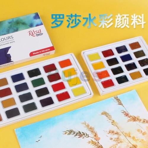 Rosa College Watercolor Pigment on White Night,Solid Watercolor Pigment,Beginners,Non Oxidizing,Durable,Portable,Art Supplies