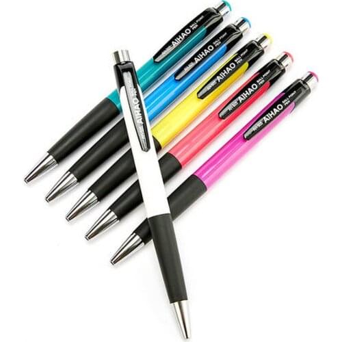 Ball-point pen press type office express business ball-point pen core oil pen 12 sets