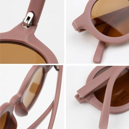 N7MF Summer Retro Round Kid Polarized Sunglasses UV 400 Protection Child Sunglasses