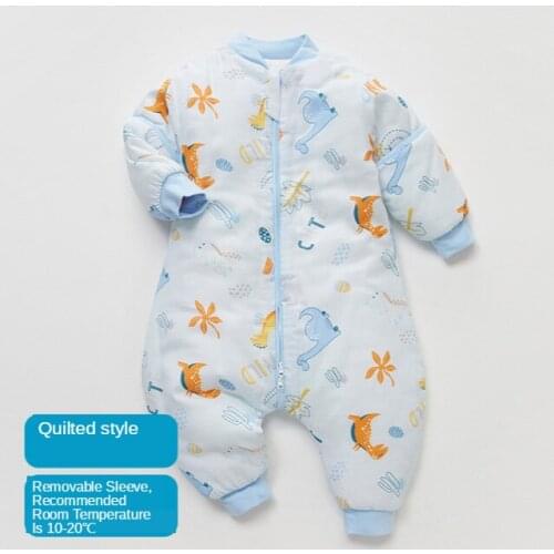 Baby one-piece sleeping bag Winter Legs Infant Sleepsacks Autumn Spring Toddler Sleep Bag Thick Warm Cotton Kids Anti-kick four
